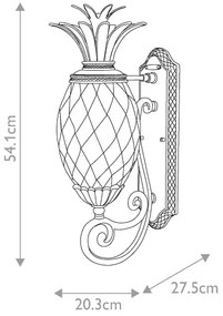Hinkley HK-PLANTATION-M-BU -Fali lámpa PLANTATION 1xE27/40W/230V bronz