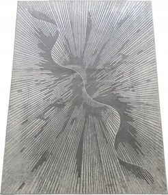 Szőnyeg 140x190 Modern Nappaliba Szürke Kétszintes