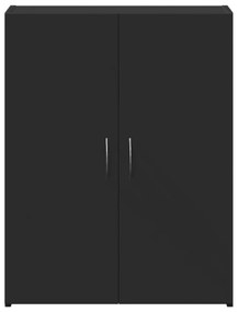 fekete szerelt fa irattartó szekrény 60 x 32 x 77,5 cm