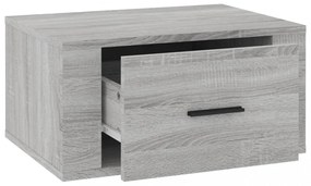 2 db szürke sonoma falra szerelhető éjjeliszekrény 50x36x25 cm
