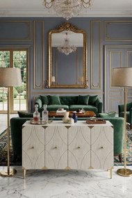 Alfa 120 - White, Travertine, Gold