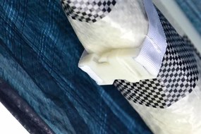 Kerti sátor 3×6 m kék-fehér összecsukható cipzáras rendszer