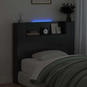 Fejtámla polcokkal Fekete tölgy 120 x 15 x 103,5 cm Faanyag