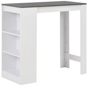 Fehér bárasztal polccal 110 x 50 x 103 cm