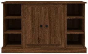 barna tölgy színű szerelt fa tálalószekrény 100x35,5x60 cm