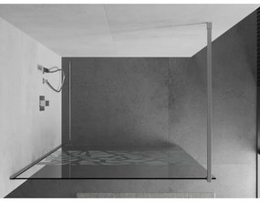 Mexen Kioto zuhanyparaván 120x200 cm 8 mm, króm, fehér kivitel, 800-120-101-01-85