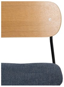 Kék-natúr színű étkezőszék szett 4 db-os Moe – Ixia