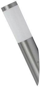 RABALUX-8261 Inox torch szatin króm kültéri fali lámpa 1XE27 25W IP44 UV álló műanyag búrával