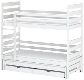 TYNA ágy fiókokkal 90x200 - fehér