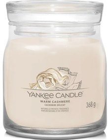 Yankee Candle Signature Warm Cashmere  illatos gyertya közepes üvegben, 368 g, M