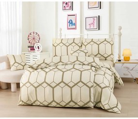 Krémszínű egyszemélyes hatrészes mikroszatén ágyneműhuzat 140x200 cm Carter – My House