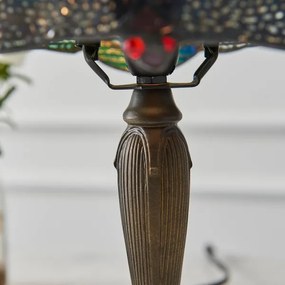 Endon 64088 - Tiffany DRAGONFLY asztali lámpa 1xE14/40W/230V, átm. 20 cm