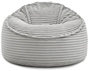 Világosszürke kordbársony babzsákfotel Socrate – Bobochic Paris