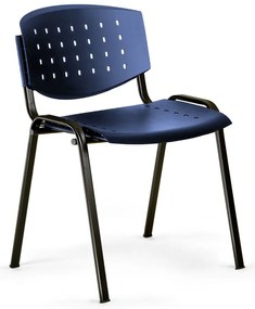 Troy I konferencia szĂ©k - fekete lĂĄbak, kĂ©k