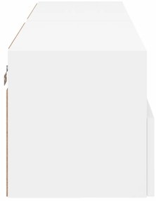 2 db fehér szerelt fa fali TV-szekrény 60 x 30 x 30 cm