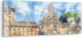 Kép - Santa Maria di Loreto temploma, Róma, Olaszország (120x50 cm)