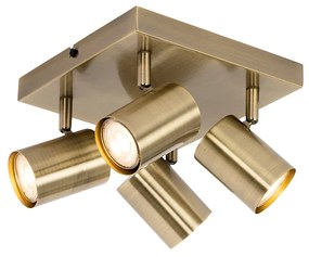 Modern mennyezeti lámpa bronz 4-lámpás állítható téglalap alakú - Jeana