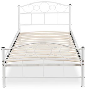 Fém ágy 90 cm Granjeros (fehér) (ágyráccsal). Akció -22%. 1119134