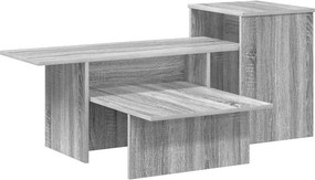 vidaXL Konzolasztal Szürke Sonoma 91,5 x 35 x 38,5 cm Faanyag