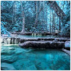 Poszterek 100x100 Erawan Kék vízesés