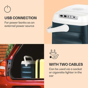 Klarstein BeerBelly 29, elektromos hűtődoboz, hűtés és hőmegtartó funkció, USB port, ECO üzemmód