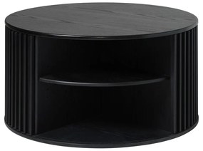 Fekete kerek dohányzóasztal ø 85 cm Siena – Unique Furniture