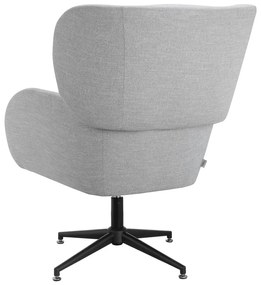 Világosszürke bársony füles fotel Vanessa – Støraa