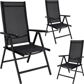 Deuba 3 darabos alumínium fotel szett - antracit