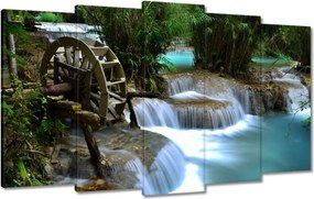 Festmények 100x60 Fából készült malom a folyón