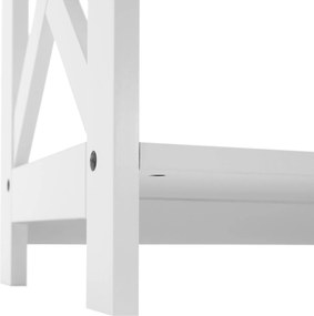 Konzolasztal, fehér, LOMIR