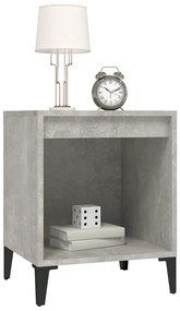 2 db betonszürke éjjeliszekrény 40x35x50 cm