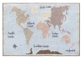 Mosható kézi szövésű pamut gyerek szőnyeg 140x200 cm Vintage Map – Lorena Canals