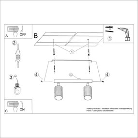 Zöld spotlámpa 6,5x30 cm Gleam – Sollux