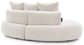 Fehér buklé szövet kanapé 260 cm Saint-Germain – Bobochic Paris