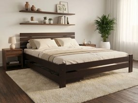 PARIS magasított ágy 180x200 cm, diófa Ágyrács: Lamellás ágyrács, Matrac: Deluxe 10 cm matrac