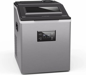 Klarstein FrostMaster, jégkészítő, 40 kg jégkocka naponta, rozsdamentes acél borító, LED kijelző, mellékelve jégkanál