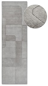 Szürke kézi szövésű gyapjú futószőnyeg 80x250 cm Charlotte – Villeroy&amp;Boch