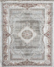 SZŐNYEG LUXESS RÖVID BOLYHOS BORDÓSZÜRKE 10137A Méretek: 120 x170