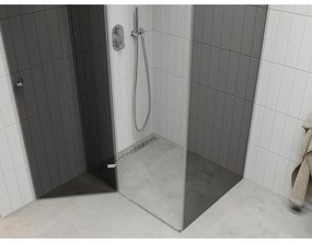 Mexen Roma zuhanykabin 100x90cm, 6mm üveg, króm profil-szürke üveg, 854-100-090-01-40