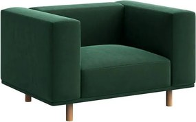 Sötétzöld bársony relaxációs fotel Kukumo – Ame Yens