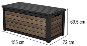 Decocoat műanyag kerti láda 630 L