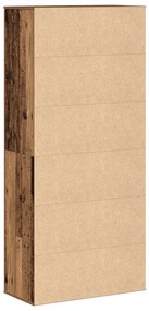 Magas Szekrény Régi Fa 80x39x178 cm Műanyag Fa