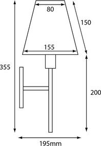 Elstead Lighting LUCERNE LUCERNE-1LT Fali lámpa 1x25W/E14