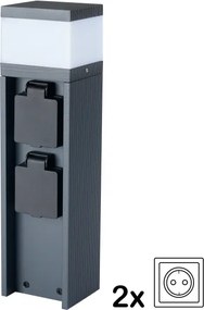 Brilagi -Kültéri lámpa 2 db SCHUKO aljzattal PILLAR 1xG9/11W/230V IP44 antracit