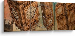 Kép - Big Ben, London (órával) (90x30 cm)