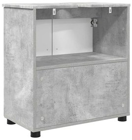 Fürdőszoba Székény ajtóval Beton szürke 61 x 35 x 64 cm Faanyag