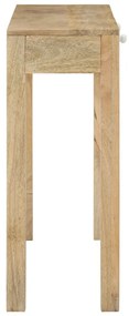 tömör fehérített mangófa konzolasztal 110 x 30 x 75 cm