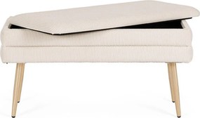 Fehér párnázott pad Olga – Bizzotto