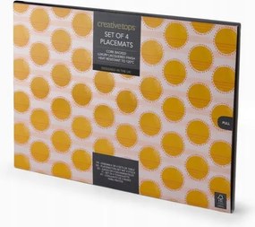 creative tops sárga pöttyös nagy tányéralátét 30cm