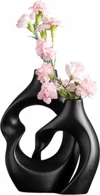 Zmarkraft Kerámia Váza Szett 2 részes Modern Fekete 20 cm